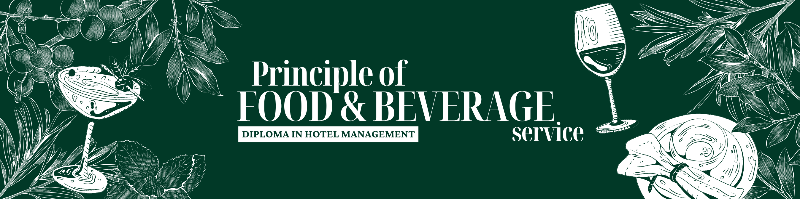 DHT10053 PRINCIPLE OF FOOD AND BEVERAGE SERVICE