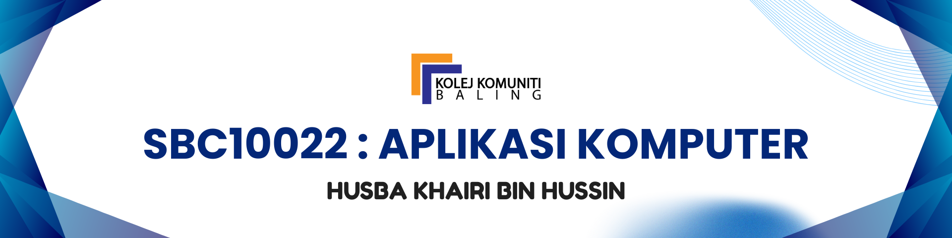 SBC10022 APLIKASI KOMPUTER